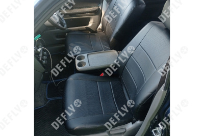 Чехлы на сиденья Honda CR-V (RD1-RD3), 1995-2001, экокожа черная