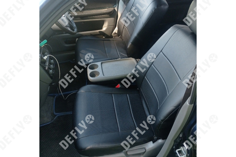 Чехлы на сиденья Honda CR-V (RD1-RD3), 1995-2001, экокожа черная