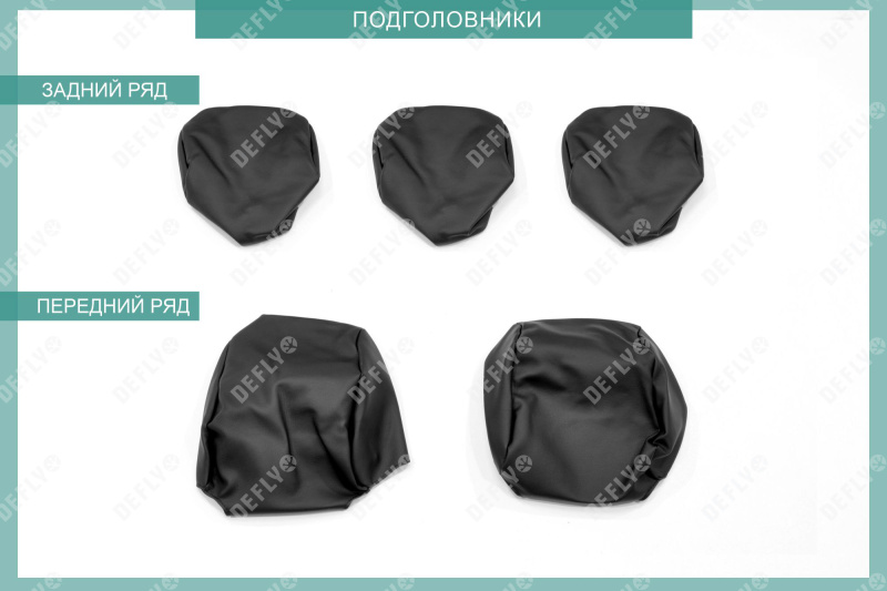 Чехлы на сиденья Ford Focus 2, 2004-2011, экокожа черная/жаккард