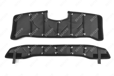 Утеплитель радиатора для Geely Coolray, 2023-н.в., рестайлинг, экокожа черная