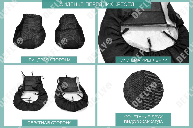 Чехлы на сиденья Renault Kaptur, 2016-2022, жаккард