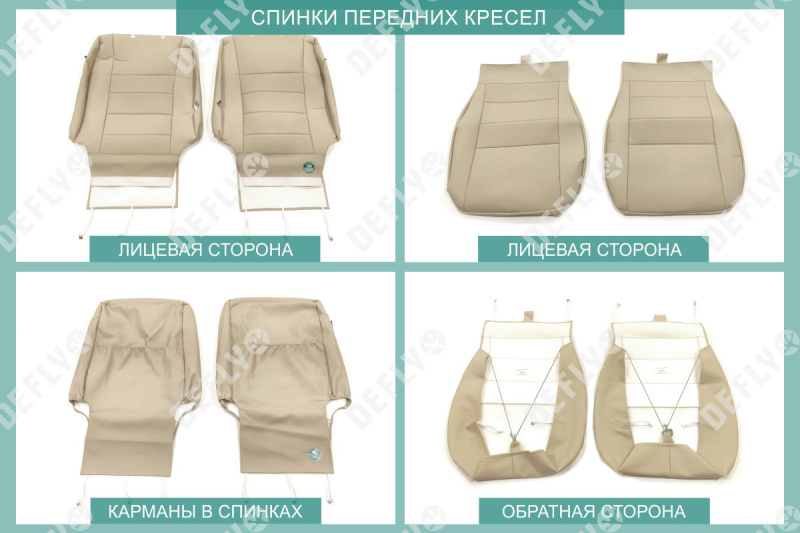 Чехлы на сиденья Lexus RX300 (XU10), 2000-2003, экокожа бежевая