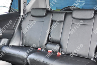 Чехлы на сиденья Toyota RAV4 (XA30), 2005-2013, экокожа черная