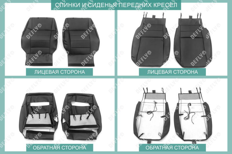 Чехлы на сиденья Honda Stepwgn (RP1-RP5), 2015-2021, 4 места, капитанские кресла, экокожа черная