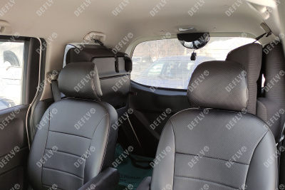 Чехлы на сиденья Honda Freed (GB3, GB4), 2008-2016, 4 места, капитанские кресла, экокожа черная