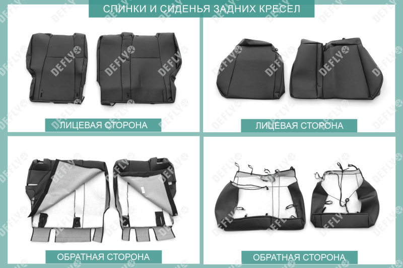 Чехлы на сиденья Honda Fit (GP, GK), 2013-2020, экокожа черная