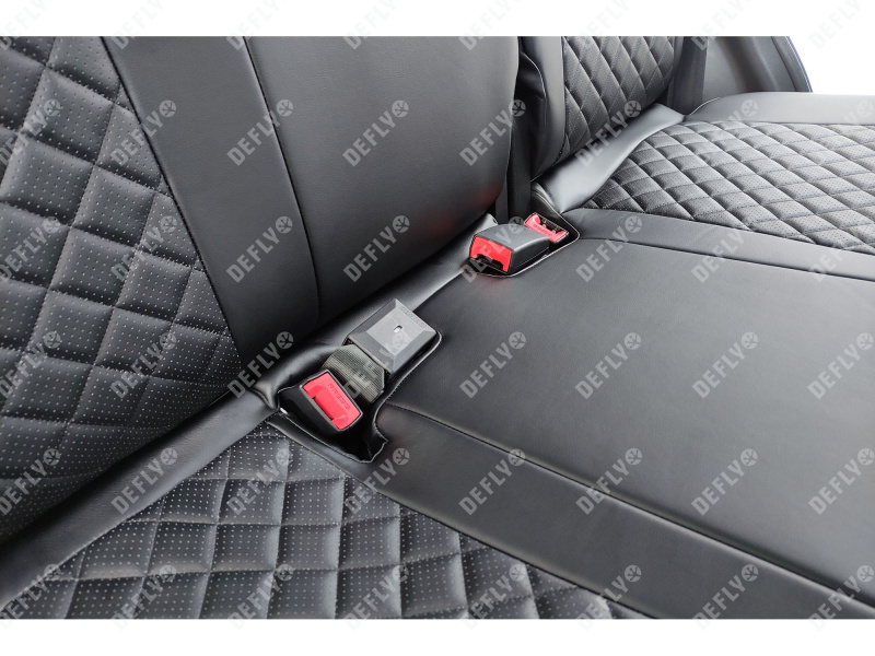 Чехлы на сиденья Haval M6, 2021-н.в., экокожа черная/ромб перфорация