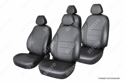 Чехлы на сиденья Honda Freed (GB3, GB4), 2008-2016, 4 места, капитанские кресла, экокожа черная