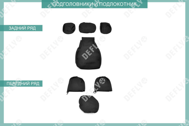 Чехлы на сиденья Toyota Land Cruiser Prado (J150), 2009-2017, Россия, жаккард 