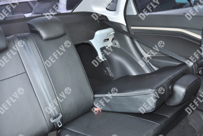 Чехлы на сиденья Лада Веста, 2015-н.в., седан, задний ряд 60/40, экокожа черная