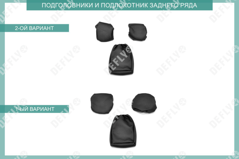 Чехлы на сиденья УАЗ Патриот, 2014-н.в., с подлокотником второго ряда, экокожа черная