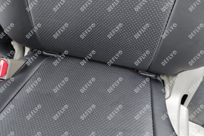 Чехлы на сиденья Honda Stepwgn (RP1-RP5), 2015-2021, 5 мест, вырезы для столиков, экокожа черная