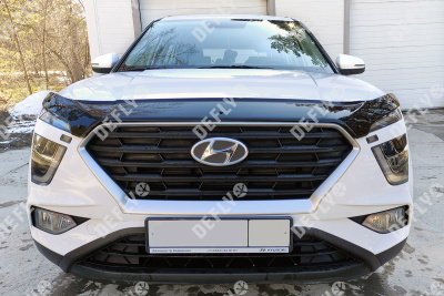 Дефлектор капота NEOFIX Hyundai Creta (SU2), 2020-2022, полноразмерный 