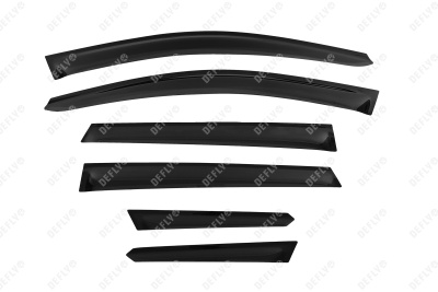 Дефлекторы окон Geely Coolray, Belgee X50, 2018-н.в., комплект 6 шт.