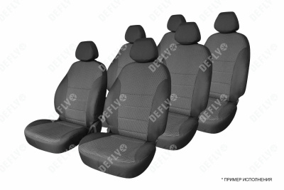 Чехлы на сиденья Honda Freed (GB3, GB4), 2011-2016, рестайлинг, 6 мест, капитанские кресла, жаккард