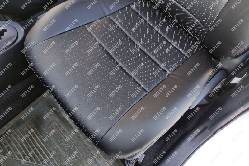 Чехлы на сиденья Toyota Vitz (XP130), 2010-2020, задний ряд 60/40, экокожа черная