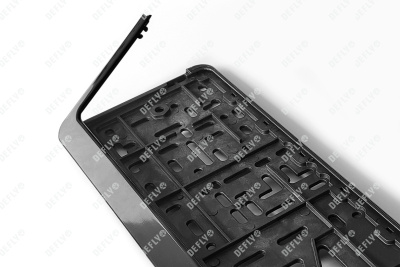 Рамка для номера автомобиля с защелкой, пластиковая, черная, Российская Федерация серебро 