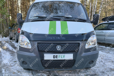 Утеплитель радиатора для ГАЗ ГАЗель Бизнес, Соболь, 2010-н.в., 2-й рестайлинг, экокожа черная