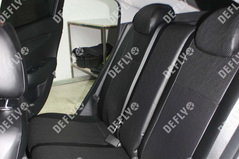 Чехлы на сиденья Kia Rio (FB), 2016-2022, экокожа черная