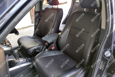 Чехлы на сиденья Toyota Corolla Fielder (E160), 2012-н.в., Hybrid, экокожа черная