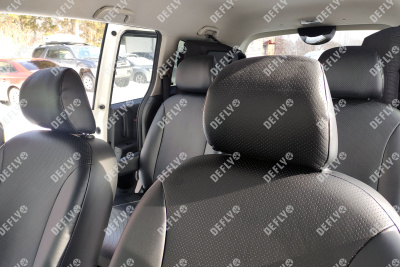 Чехлы на сиденья Honda Freed (GB3, GB4), 2008-2016, 4 места, капитанские кресла, экокожа черная