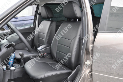 Чехлы на сиденья Лада Гранта 2, 2018-н.в., задний ряд 60/40, экокожа черная