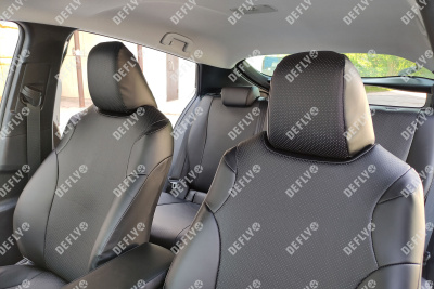 Чехлы на сиденья Toyota Prius (XW50), 2015-2019, экокожа черная