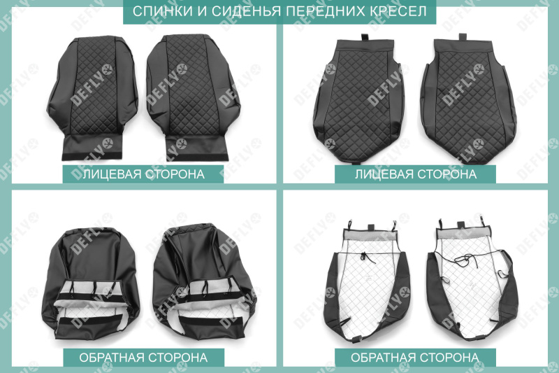 Чехлы на сиденья Honda Insight, 2009-2014, экокожа черная/ромб перфорация