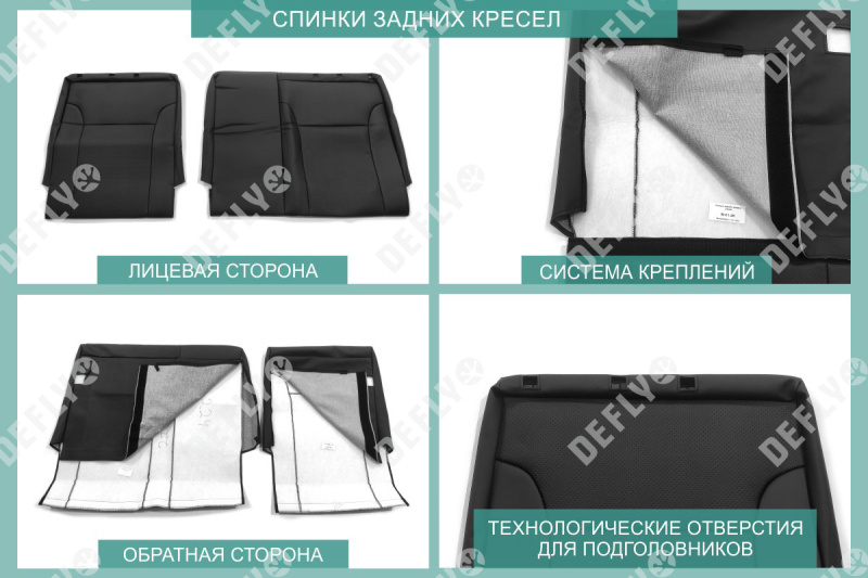 Чехлы на сиденья Renault Sandero Stepway, 2014-2022, экокожа черная