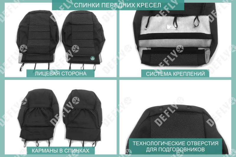 Чехлы на сиденья Renault Sandero, 2012-2022, жаккард 