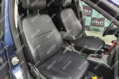 Чехлы на сиденья Opel Astra (H), 2004-2011, седан, хэтчбек, без подлокотника, экокожа черная