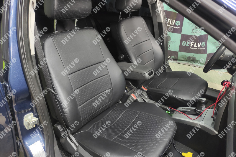 Чехлы на сиденья Opel Astra (H), 2004-2011, седан, хэтчбек, без подлокотника, экокожа черная