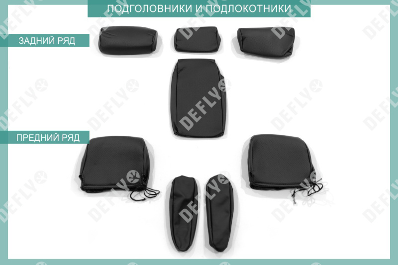 Чехлы на сиденья Toyota Harrier 1997-2003, Lexus RX 1998-2001, до рестайлинга, (XU10), экокожа черная