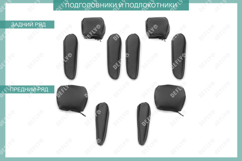 Чехлы на сиденья Honda Stepwgn (RP1-RP5), 2015-2021, 4 места, капитанские кресла, экокожа черная