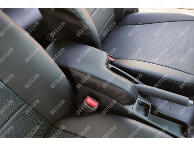 Чехлы на сиденья Honda Fit (GP, GK), 2013-2020, экокожа черная