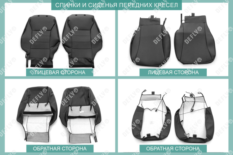 Чехлы на сиденья Honda Fit (GP, GK), 2013-2020, экокожа черная
