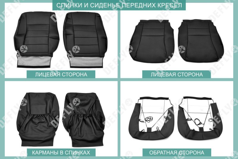 Чехлы на сиденья Toyota Camry (XV30), 2001-2006, экокожа черная