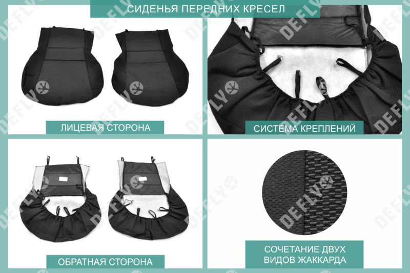 Чехлы на сиденья Hyundai Solaris, 2010-2017, хэтчбек, жаккард 