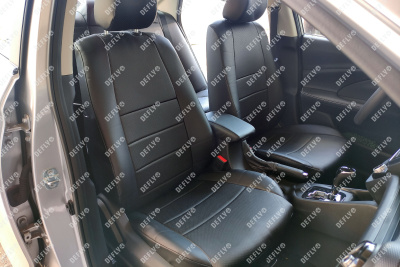 Чехлы на сиденья Changan Alsvin, 2018-н.в., экокожа черная