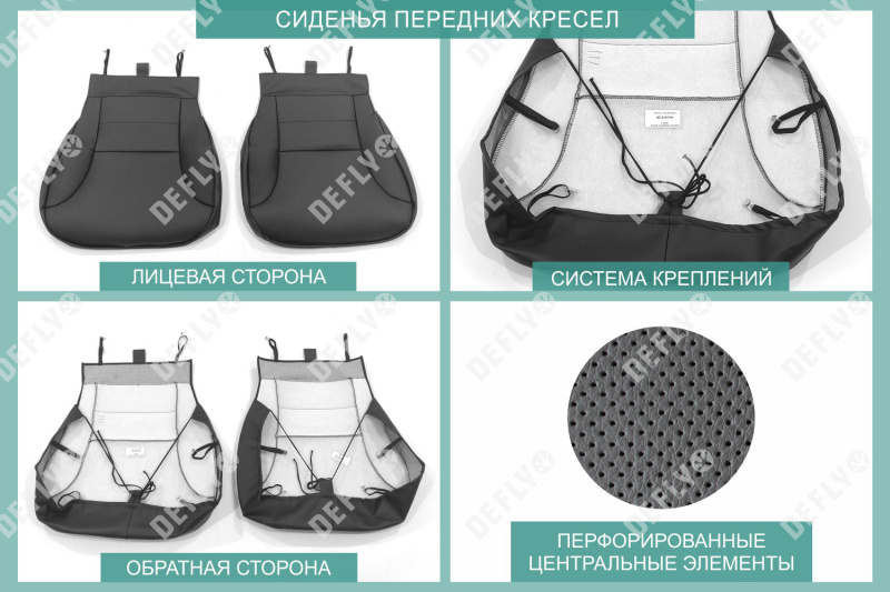 Чехлы на сиденья Honda Stepwgn (RF3, RF4), 2001-2003, 5 мест, экокожа черная