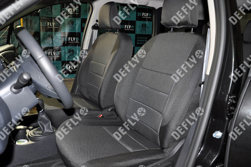 Чехлы на сиденья Renault Duster (HS), 2015-2021, Expression, Privilege, передний ряд, жаккард 