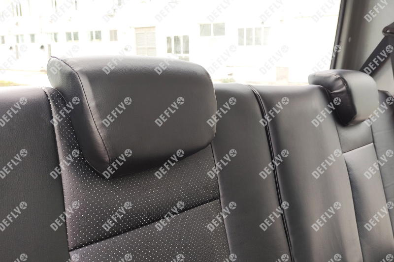 Чехлы на сиденья УАЗ Пикап, 2014-н.в., без заднего подлокотника, экокожа черная