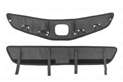 Утеплитель радиатора для Honda Fit (GE, GP), 2010-2013, рестайлинг, экокожа черная 