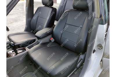 Чехлы на сиденья Toyota Corona Premio (T210), 1996-2001, задний ряд 60/40, экокожа черная