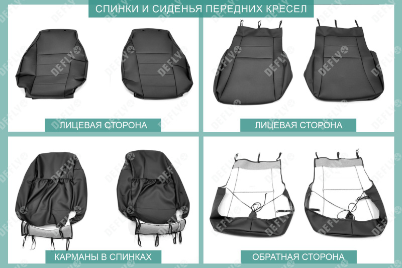 Чехлы на сиденья Лада Веста Кросс, 2017-н.в., универсал, задний ряд 60/40, экокожа черная
