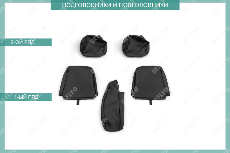 Чехлы на сиденья Лада Нива Тревел, 2020-н.в., экокожа черная