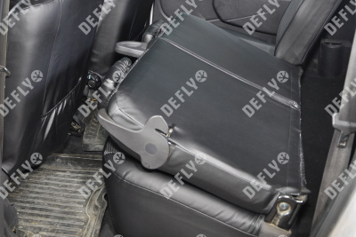 Чехлы на сиденья Lada Largus, 2012-2021, компактвэн (5 мест), задний ряд 60/40, экокожа черная/жаккард 