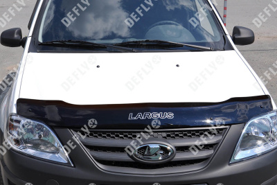 Дефлектор капота Lada Largus, 2012-2021, еврокрепеж
