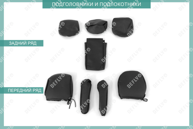 Чехлы на сиденья Honda Freed (GB5-GB8), 2016-2024, 5 мест, экокожа черная