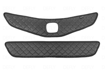 Утеплитель радиатора для Honda Fit (GE, GP), 2010-2013, рестайлинг, экокожа черная 